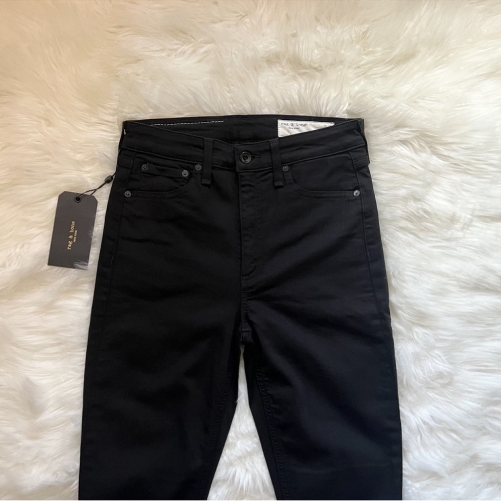 New! RAG & BONE Nina High Rise Distressed Hem Skinny Jeans - Picture 9 of 9